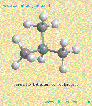 estructura del metilpropano (37K)