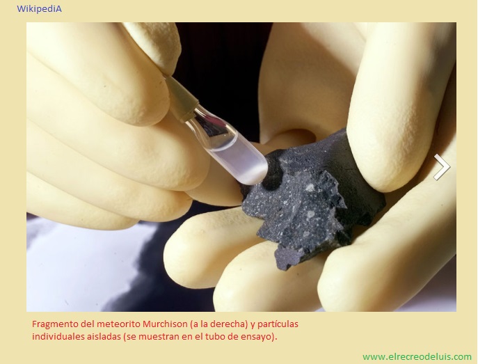 meteorito murchison y particulas (73K)